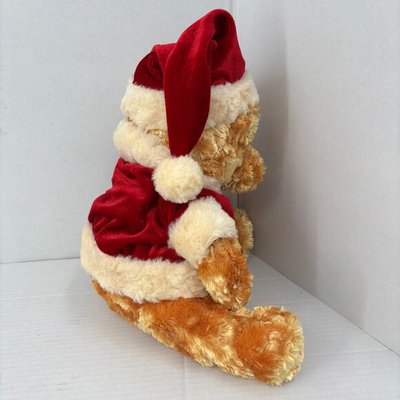 Disney Store Pooh  Bear Plush Santa Claus Suit Hat Coat 14 Inch Exclusive Toy - Picture 4 of 9